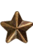 **Worn in lieu of overseas service bar on ribbon only ADSM Service Star
